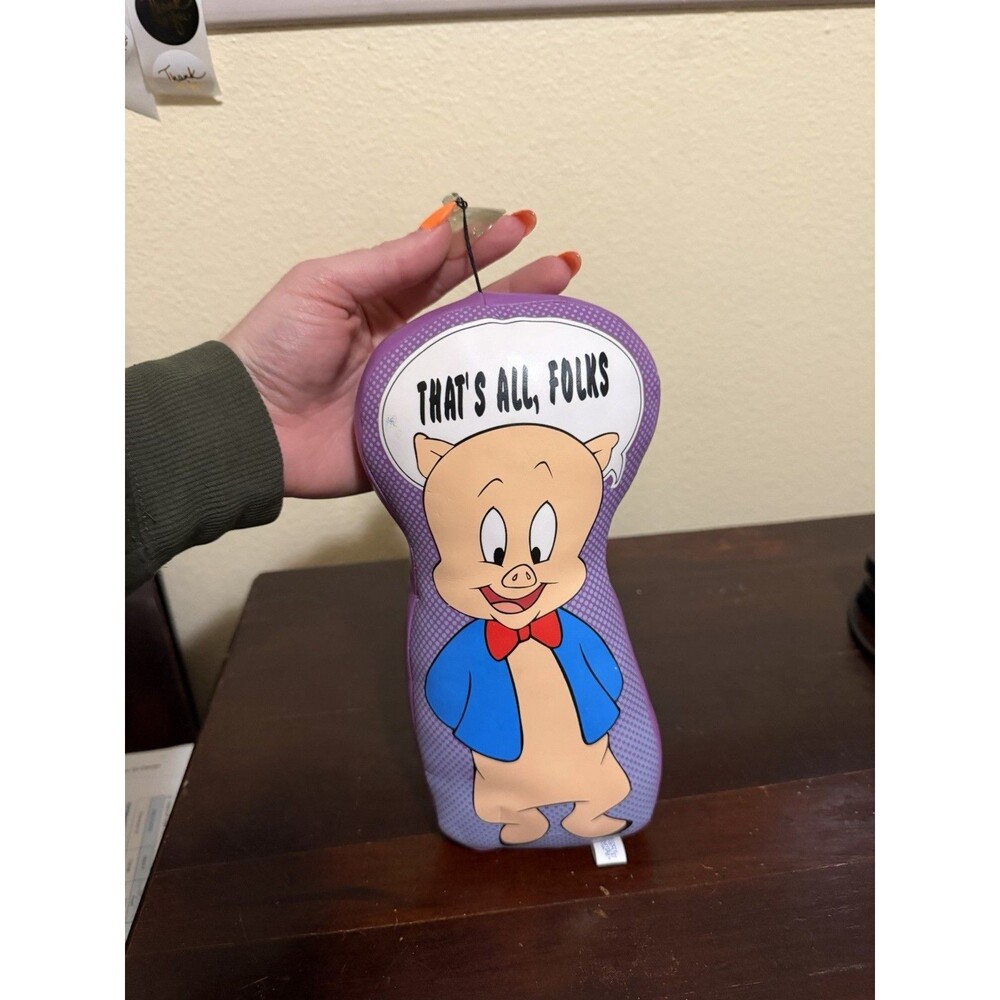 Vintage 1995 Porky Pig Window Cling Looney Tunes  “That’s All Folks”
